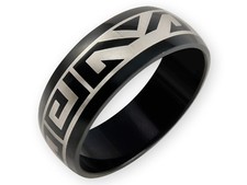 Edelstahl band ring schwarz - band,