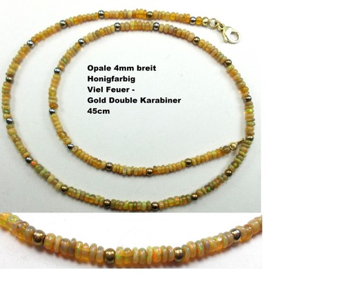 Edelstein natur opal kette - edelstein,