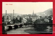 AK AUE im Erzgebirge um 1910 Stadtansicht mit Fabrik S. Wolle  ( 85238
