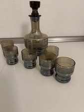 Karaffe 6 Likörgläser Perlmutt Vintage Super Zustand Nie Benutzt