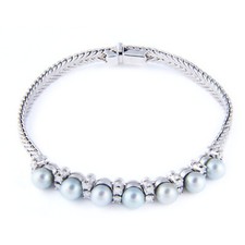 18 K Weißgold Armband mit