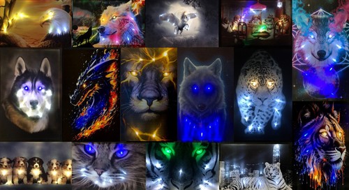 Led bild mit beleuchtung - led,