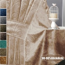 2x Vorhang Blickdicht Gardine Samt mit Kräuselband Verdunkelung für Schlafzimmer