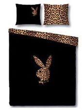 Playboy Bettwäsche glatt Bunny Leopard SATIN Markenreißverschluss 135 x 200 cm