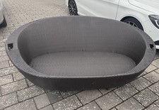 Gartensofa Gartenmöbel Lounge Poly Rattan Braun Grau Polster Sofa Garten Tisch