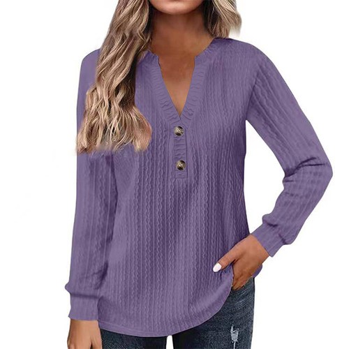 Damen hals strick - v-hals, pullover