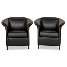 Wittmann Aura Leder 2x Sessel Schwarz