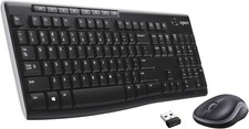 Logitech MK270 Wireless-USB Tastatur , Maus-Set - US Layout QWERTY schwarz