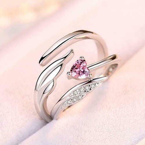 Herz engelsflügel ring - herz,
