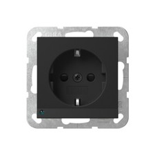Gira 4170005 SCHUKO-Steckdose LED-Orientierungsleuchte System 55 Schwarz matt
