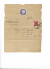W755 Faltbrief Amtsgericht Hannover Dienstmarke und Siegel 1921