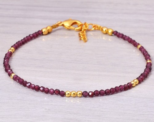 Roter granat facettiert rund - granat,
