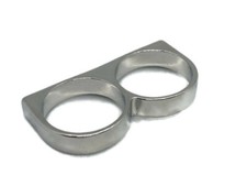 R112 Doppelring Zweifingerring LDR Retro Vintage Chunky Blogger Ring Bohemian Si