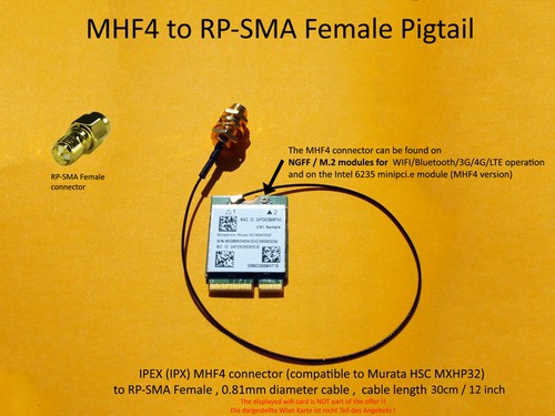 Mhf4 sma female pigtail - mhf4, to