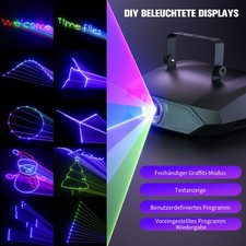 3D AKKU Animierte RGB Laser Projektor Bühnenlicht APP DIY DMX Party DJ Disco KTV