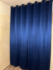 VORHÄNGE 2Stk. SAMT ROYALBLAU 130cm x 265cm SKANDINAVISCHE
