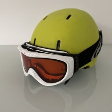 Skihelm, Wedze, gelb, Monster Gr. 53 - 56 cm Alpina Skibrille Uattroflex