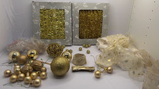 WEIHNACHTEN - Deko / Bastelmaterial Adventskranz - Konvolut - gold