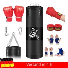 Boxsack Set Boxhandschuhen Punching Bag Sandsack Erwachsene Training 100/120cm