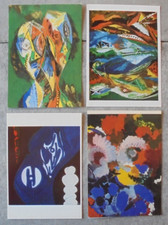 Nay Ernst Wilhelm Postkarten 4 Stück Konvolut Postkarte Kunstpostkarten Nr. 117