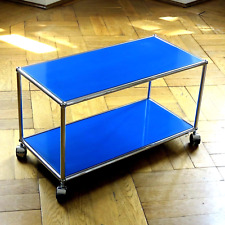 * Orig. USM Haller Lowboard TV Bank Sideboard Enzianblau Blau * Regal auf Rollen