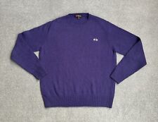 LA MARTINA Herren Wolle Pullover Gr. M Sweater Strickpullover Logo 2313 Lila