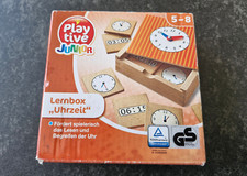 Lernbox "Uhrzeit" Spiel ~ Uhr lernen Holz ~ 5-8 Jahre PLAYTIVE juniorLernbox "Uh
