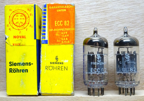 Pair siemens ecc82 über - siemens,
