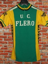 HEROISCHES TRIKOT SHIRT FAHRRAD RADSPORT VINTAGE 70'S FLERO DÄNISCH 100% WOLLE BESTICKT