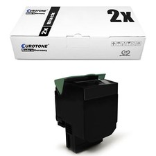 2x Eco Patrone SCHWARZ f�r Lexmark X-548-DE X-544-DTN X-548-DTE X-543-DN