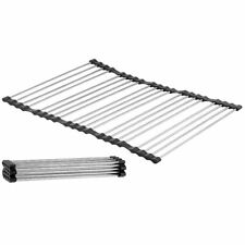 Faltbare XXL-Edelstahl Abtropf-Auflage für Spülbecken, 55x45cm