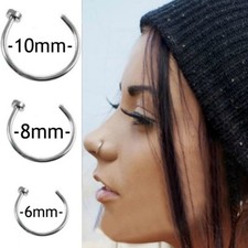 NASENPIERCING NASENRING SEPTUM RING NASE PIERCING HUFEISEN SILBER NASEN LIPPEN