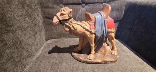 Krippenfigur kamel gips - gips,