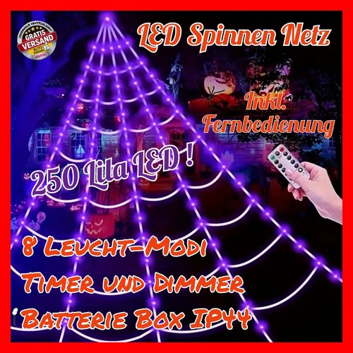 Halloween led spinnennetz - spinnennetz, 5m