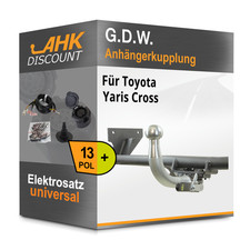 Für Toyota Yaris Cross 20- G.D.W. Anhängekupplung abnehmbar + 13polig E-Satz SET