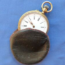 große DAMEN TASCHENUHR, Gold