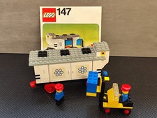 LEGO Eisenbahn (147)-  4,5V / 12V  Kühlwagen mit Gabelstapler + Figuren- OBA
