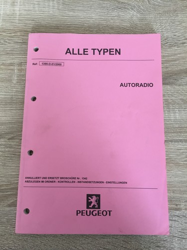 Werkstatthandbuch peugeot alle - werkstatthandbuch,