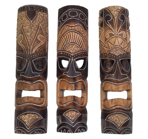 Wandmasken tiki tribal 50cm - 3,