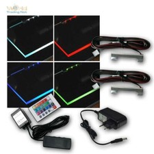 Glasbodenbeleuchtung RGB LED + Fernbedienung Sets zur Wahl Glaskantenbeleuchtung