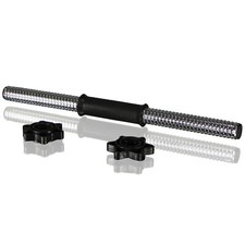 Miganeo Kurzhantelstange 45,5 cm aus Chrom Fitness Hometrainer Hantelstange 6604