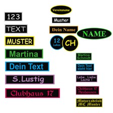 Namensschild Patches Aufnäher