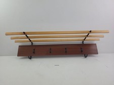 Garderobe Holz Metall Deko DDR 60er Jahre zweifarbig 19x23,5x83cm #258556