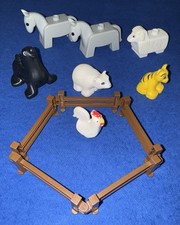 Lego Duplo Tiere 7 Stück Vintage + Zaun  - Set II