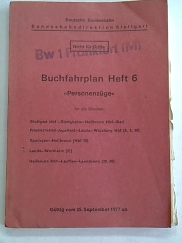 Buchfahrplan heft - heft, 6