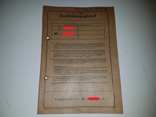 Fahrzeugbrief KFZ Brief 1964