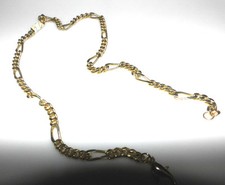 Kette Gold double hochwertig 47 cm Kettenglieder 4 mm mit Muster edel wie echt