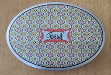 ovale Fossil Blechdose