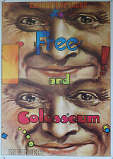 Free + Colosseum, Poster, Plakat, Concert, Tour, Live, 1970, Günther Kieser