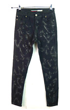 Please Jeans P78 Boyfriend Slim Skinny Stretch Schwarz Weiß Damen Gr. S